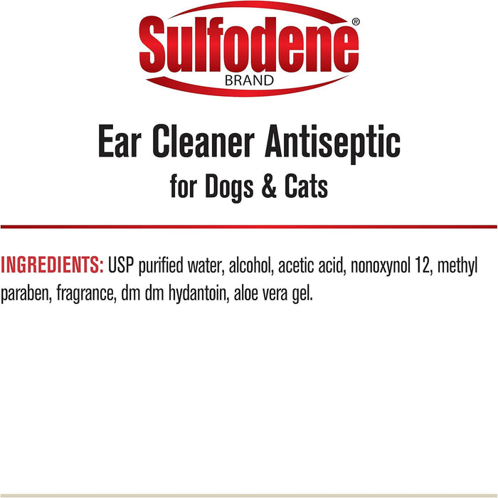 Sulfodene Ear Cleaner for Dog Cat Antiseptic Ear Cleaning Solution 4 oz.