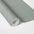 Textured Check/ Geometric Traditional Wallpaper (Sage Green)