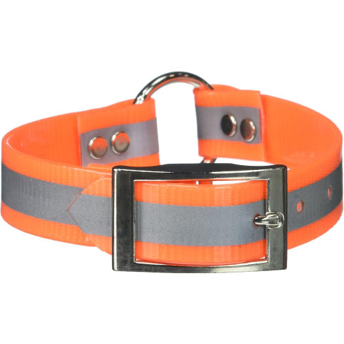 Sunglo Poly Reflective Dog Collar 1"x21" Waterproof Glow Strip Night Safety USA