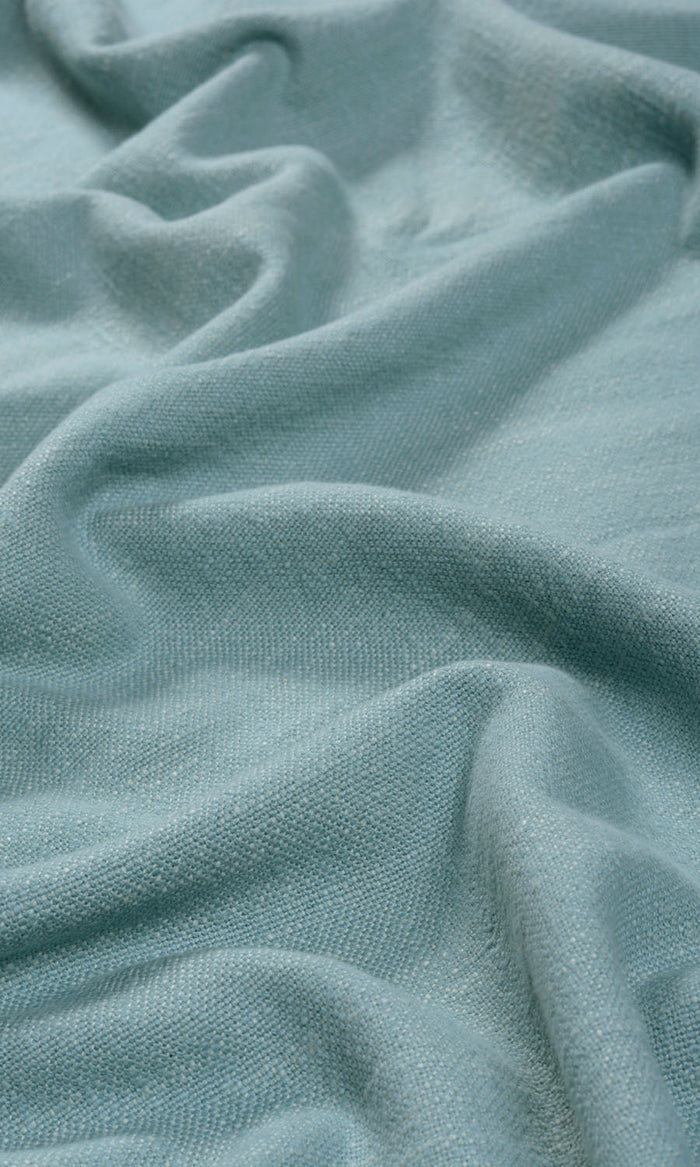 Plain Cotton Fabric By the Metre for Curtains & Drapes (Blue)