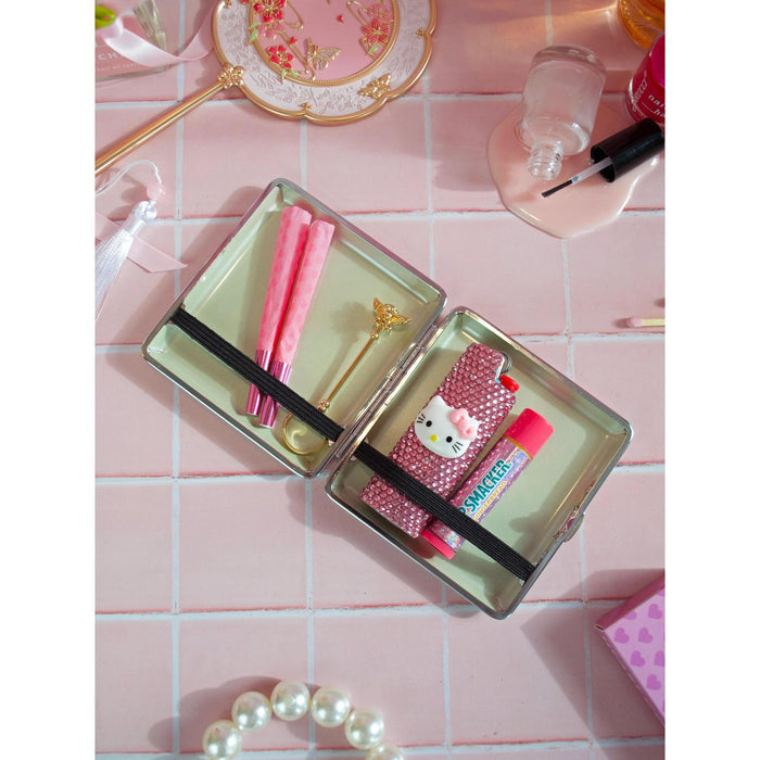 Swan Cig Case | Cute Cigarette Tin Cash Card Container | 3.5" x 3.75"