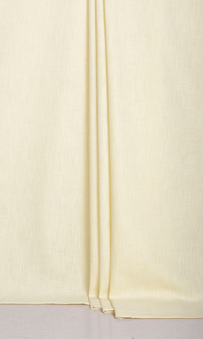 Linen Texture Fabric Material By the Metre (Warm Ivory)