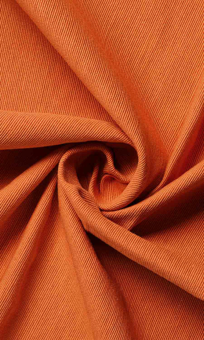 Cotton Home Textile Fabric Material By the Metre (Muted Orange)