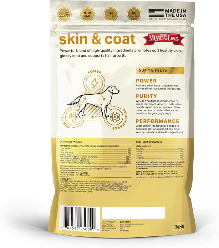 The Missing Link Skin and Coat Superfood Powder for Dogs 1lb.