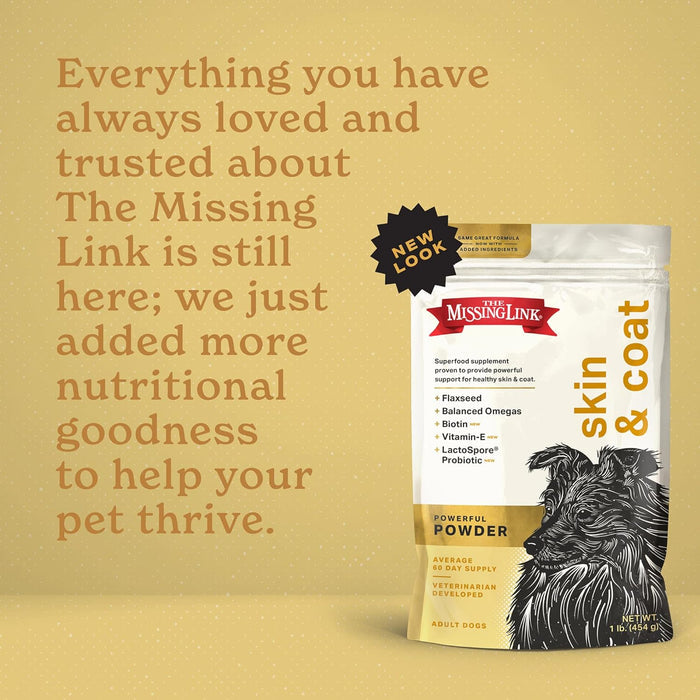 The Missing Link Skin and Coat Superfood Powder for Dogs 1lb.