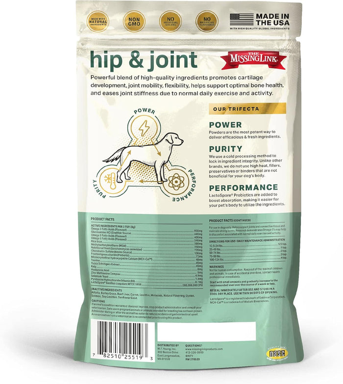 The Missing Link Superfood Hip and Joint Dog Powder 1lb.