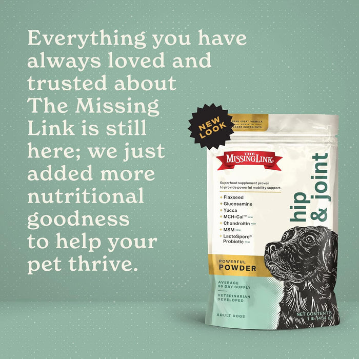 The Missing Link Superfood Hip and Joint Dog Powder 1lb.