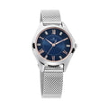 Titan 2565SM02 Stainless Steel Round Analog Casual Watch for Women - Silver, Blue, bracelet