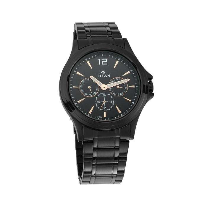 Titan All Black Analog Dial Men's Watch-1698NM01