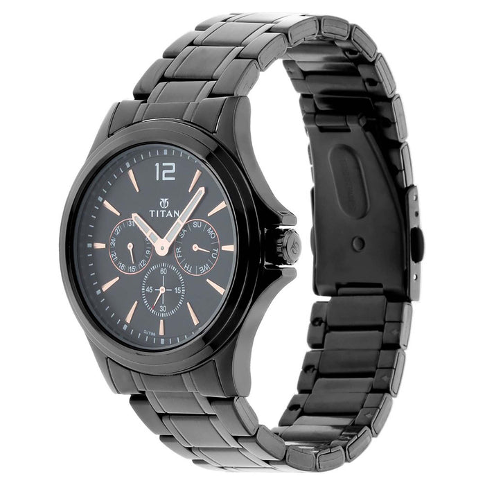 Titan All Black Analog Dial Men's Watch-1698NM01