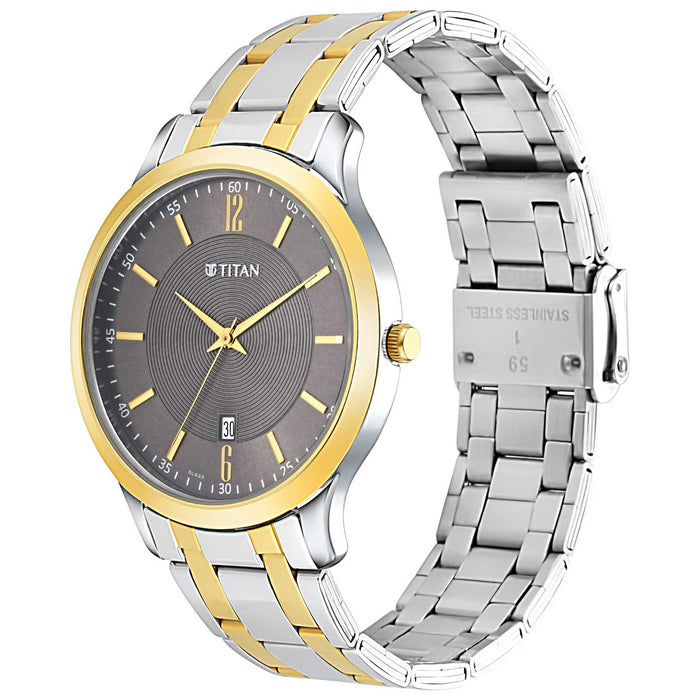 Titan Analog Brown Dial Men's Watch-1825BM01, Brown