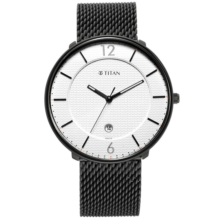 Titan Analog White Dial Men's Watch-NP1849NM01/NP1849NM01, White