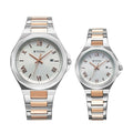 Titan Bandhan Quartz Analog with Date Silver Dial Two Toned Stainless Steel Strap Watch For Couple 9401094210KM01