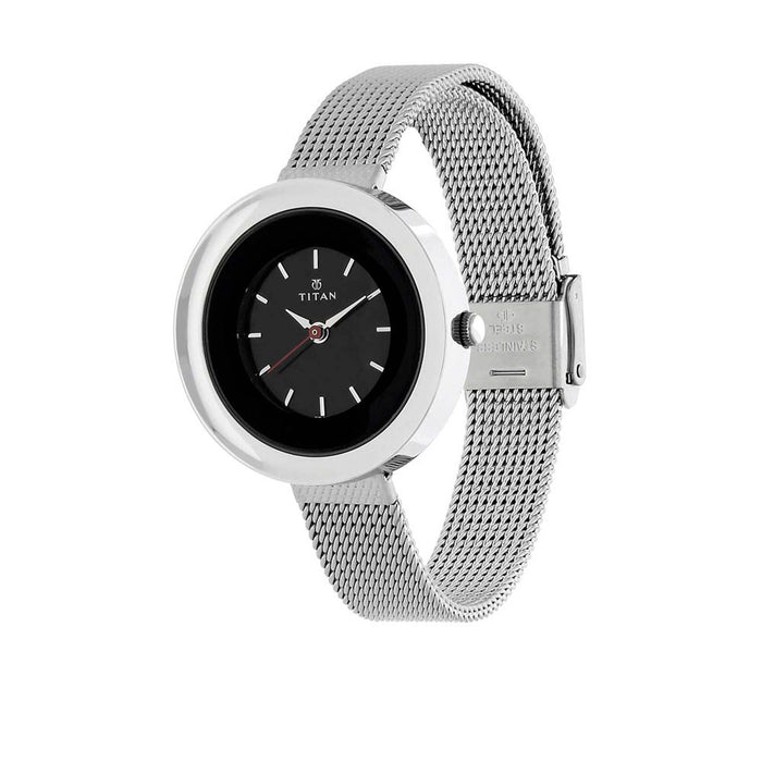 Titan Black Dial Analog Watch 2482SM02