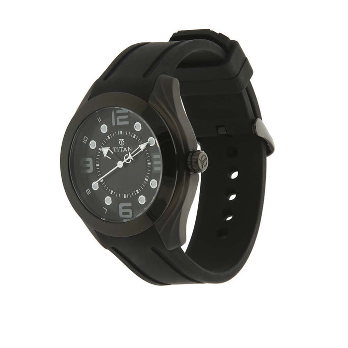 Titan Black Dial Analog Watch 9475NP05