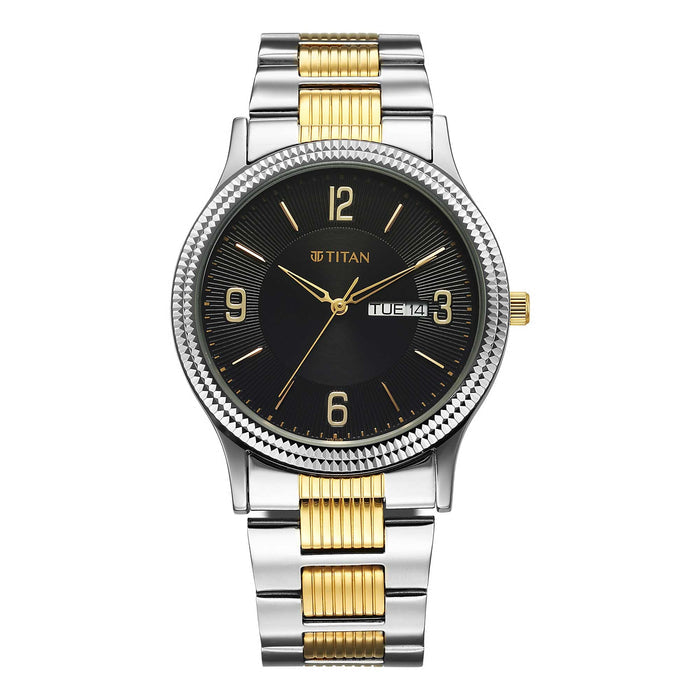 Titan Black Dial Analog Watch for Men