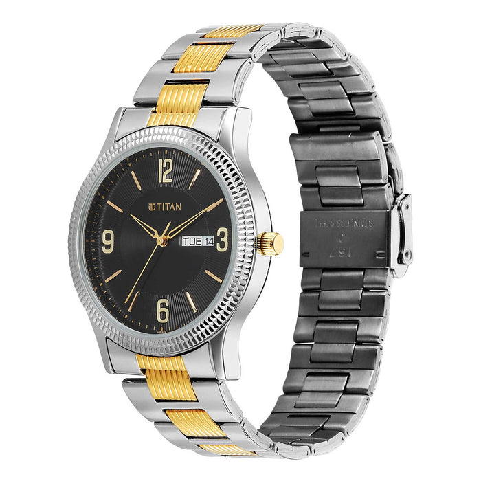 Titan Black Dial Analog Watch for Men