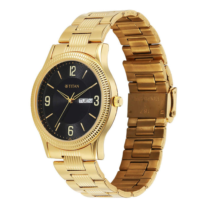 Titan Black Dial Analog Watch for Men