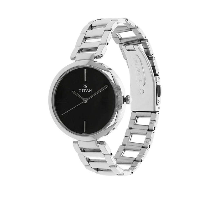 Titan Black Dial Analog Watch For Women -NR2480SM02