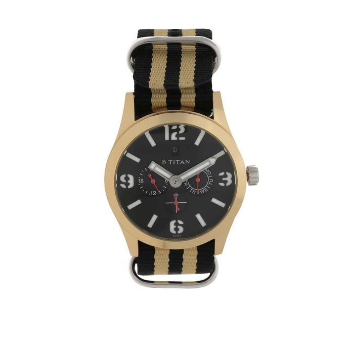 Titan Black Dial Multifunction Watch 9473AP01