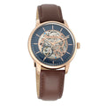 Titan Blue Dial Automatic Watch with Leather Strap 90110WL01