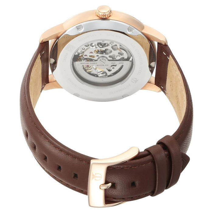 Titan Blue Dial Automatic Watch with Leather Strap 90110WL01