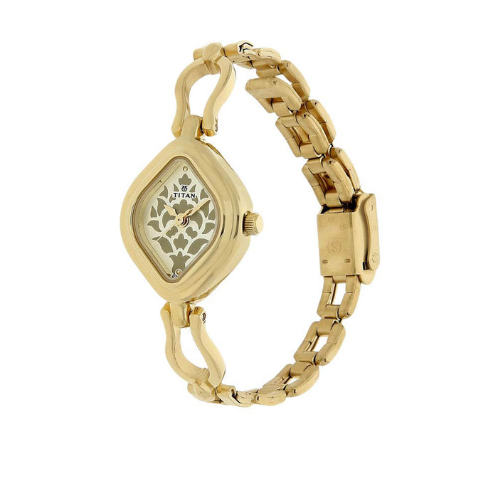 Titan Champagne Dial Analog Watch for Women 2536YM03
