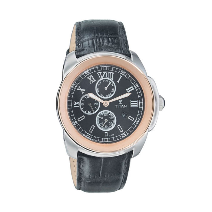 Titan Classique Black Dial Men's Watc 9492KL06