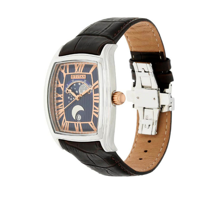 Titan Classique Blue Dial Analog Watch for Men 1661SL01