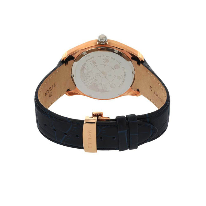 Titan Classique Blue Dial Analog Watch for Men 1665WL01