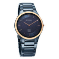 Titan Edge Bicolour Quartz Analog Blue Dial Blue Ceramic Strap Watch For Men 1696KC05