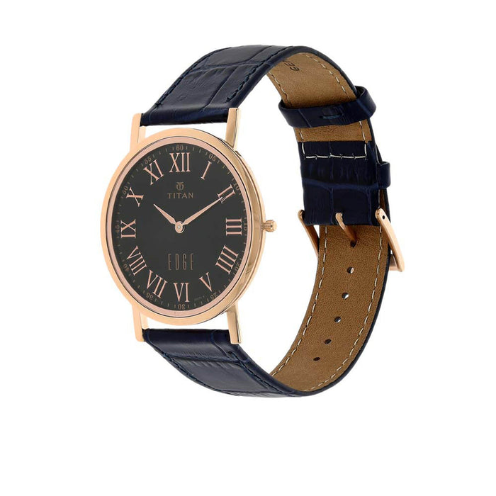 Titan Edge Blue Dial Analog Watch for Men 1595WL02