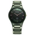 Titan Edge Ceramic Quartz Analog Green Strap Watch for Men 1696QC06