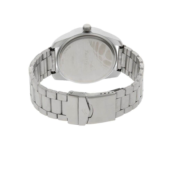 Titan Fastrack 3123SM02 Stainless Steel Band Round Analog Watch for Men - Silver, bracelet