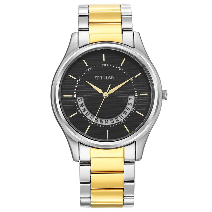Titan Gents Karishma Analog Black Dial Men's Watch-1713BM02