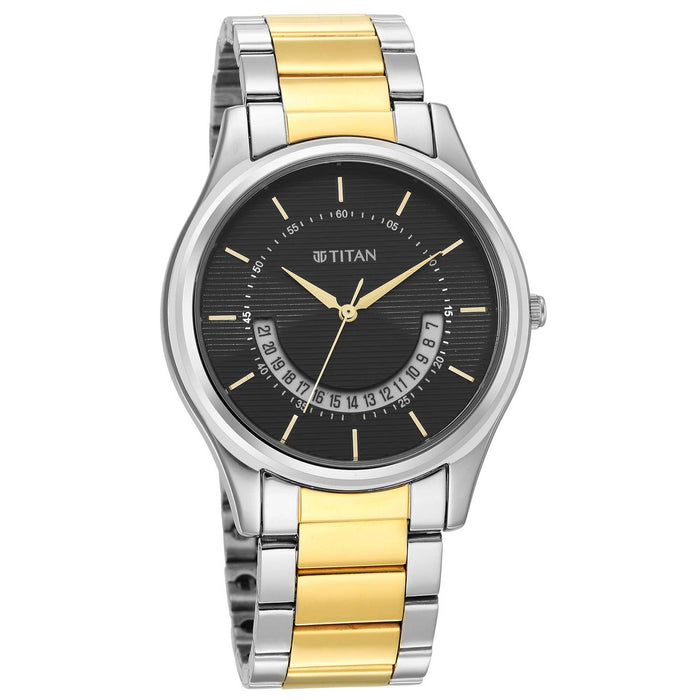 Titan Gents Karishma Analog Black Dial Men's Watch-1713BM02