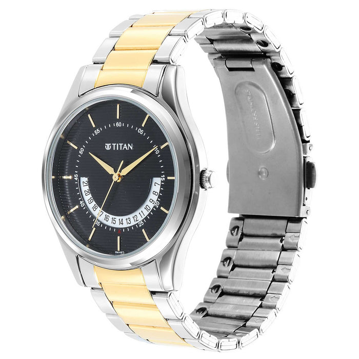 Titan Gents Karishma Analog Black Dial Men's Watch-1713BM02