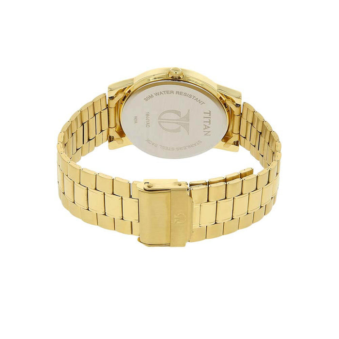 Titan Gold Dial Analogue Watch for Men (1644YM03) NM1644YM03 / NL1644YM03/NR1644YM03, gold, Analog Watch