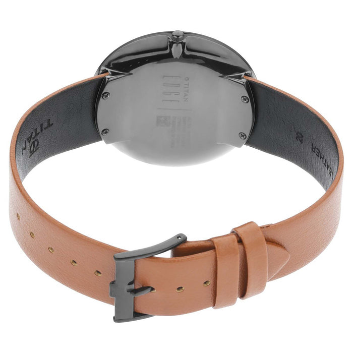 Titan Ishi by Edge Zen Anthracite Dial Leather Strap Watch 1779NL01