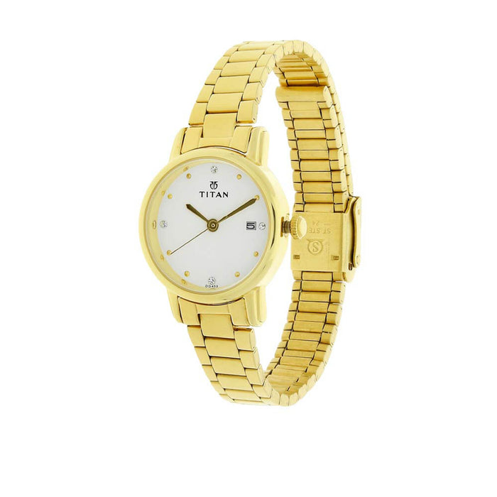 Titan Karishma Analog White Dial Women's Watch NM2572YM01/NN2572YM01
