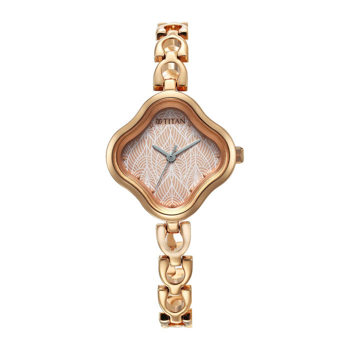 Titan Karishma Rose Gold Analog Metal Strap Watch for Women 2701WM01