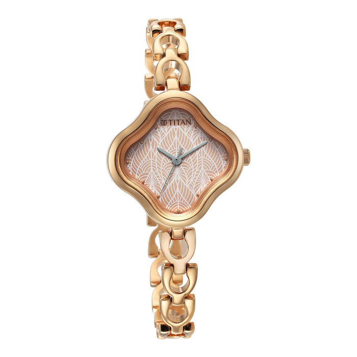Titan Karishma Rose Gold Analog Metal Strap Watch for Women 2701WM01
