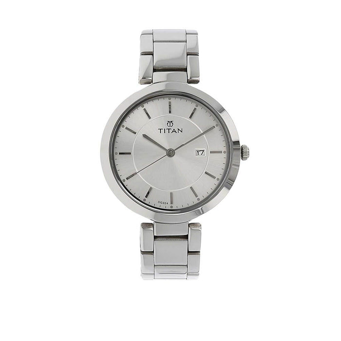 Titan Ladies Neo-Ii Analog Silver Dial Women's Watch-NL2480SM07/NN2480SM07