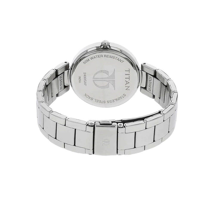 Titan Ladies Neo-Ii Analog Silver Dial Women's Watch-NL2480SM07/NN2480SM07