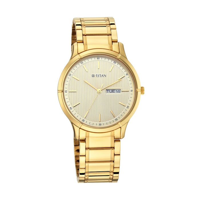 Titan Lagan Collection Analog Yellow Dial Men's Watch-NN1775YM02, Yellow