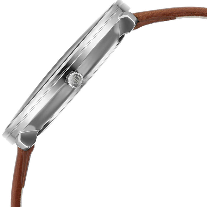 Titan Men Leather Analog Black Dial Watch-1849Sl01/Nr1849Sl01, Band Color-Brown