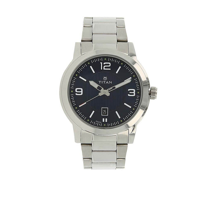 Titan Men's Neo Analog-Quartz Watch with Brass Strap, Silver, 11 (Model: 1730SM03)