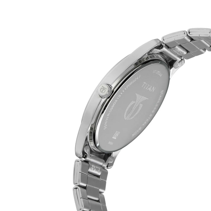 Titan Neo Analog Silver Dial Men's Watch-NL1770SM01, White, Free Size