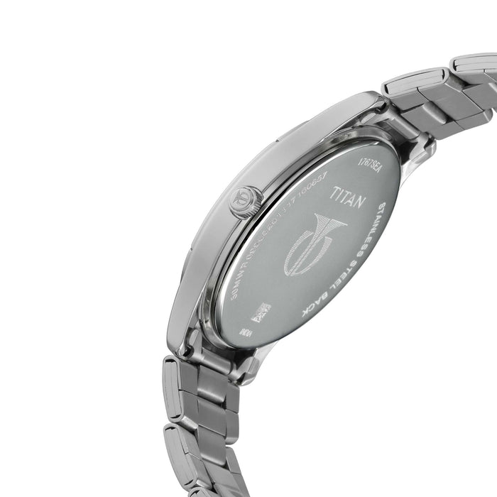 Titan Neo Analog White Dial Men's Watch-NL1767SM01/NP1767SM01, White, Free Size