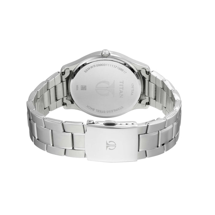 Titan Neo Analog White Dial Men's Watch-NL1767SM01/NP1767SM01, White, Free Size